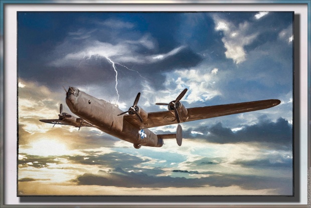 Consolidated B-24 Liberator — the above plus a few more tweaks and framed in Topaz Studio.